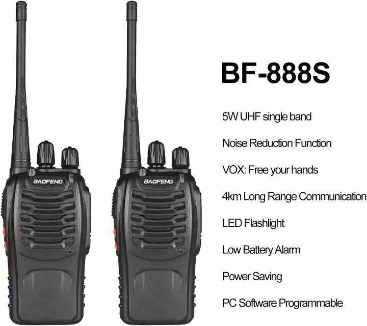 Baofeng-BF-888S  rádio bidirecional, alta potência 2 peças