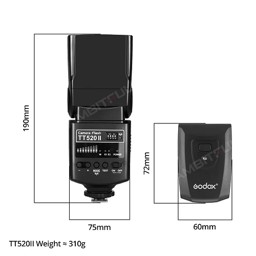 Godox Thinklite TT520II Flash Recursos Principais