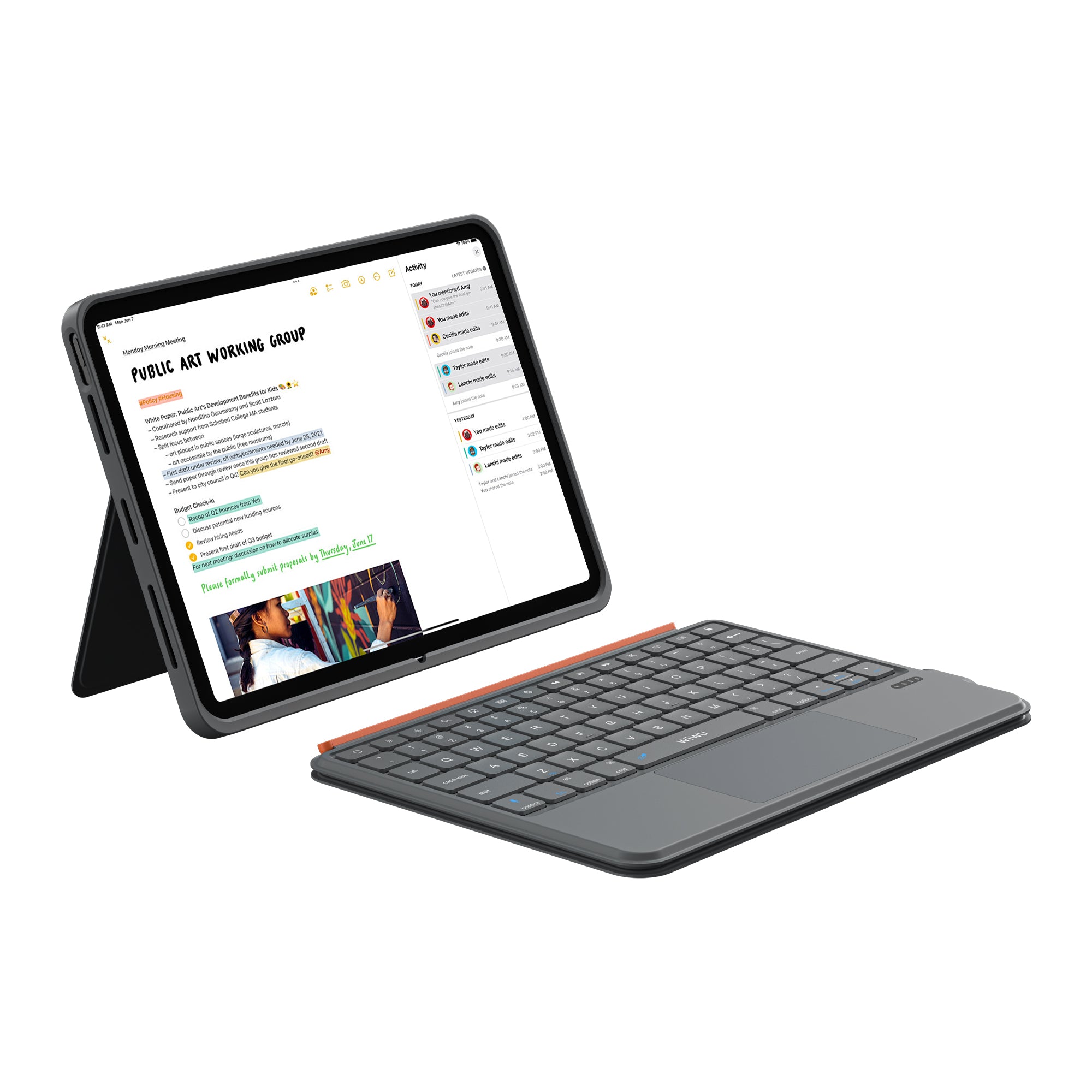 2 in 1 case+ keyboard design for ipad