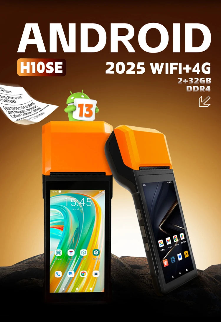 H10SE Android 13 14 OS Touch Screen Terminal Pos móvel