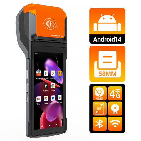 H10SE Android 13 14 OS Touch Screen Terminal Pos móvel