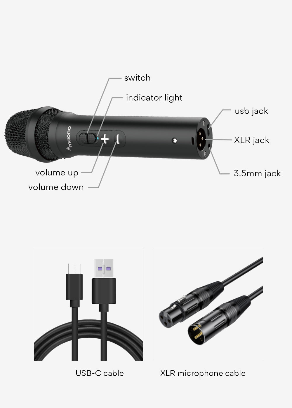 MAONO HD300T USB/XLR Dynamic Broadcast Microphone