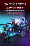 Mesa de jogo em fibra de carbono preta com RGB GT-031C