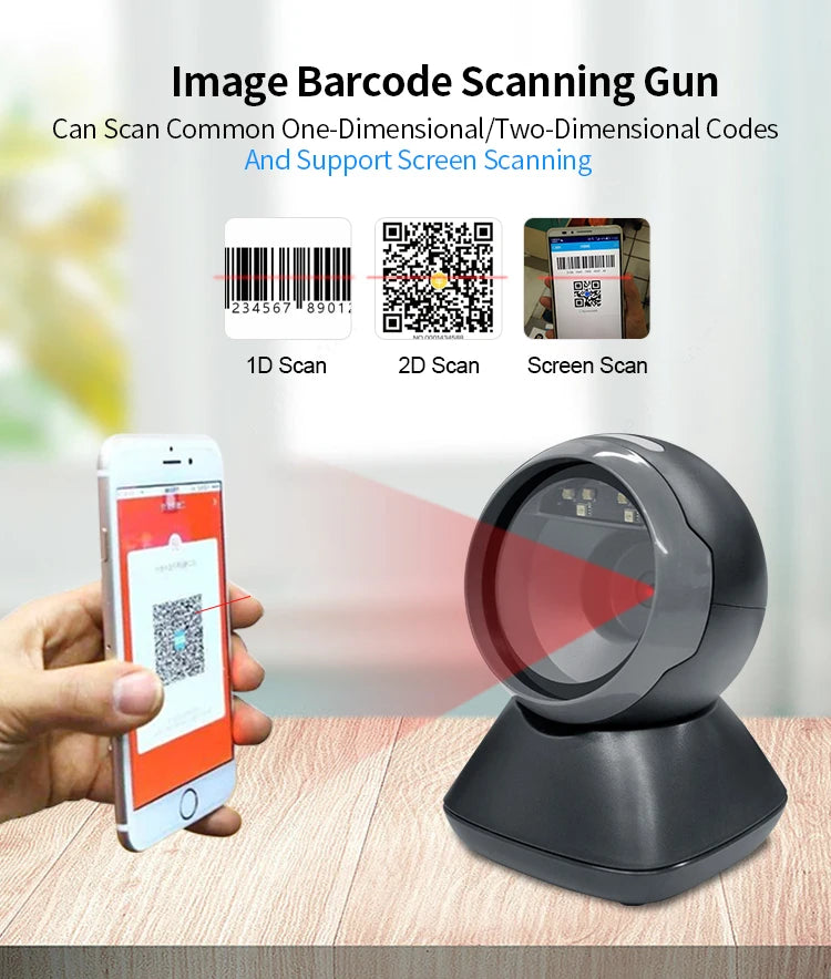 RS-930 Handsfree 1D  2D Barcode Scanner
