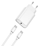Wall Charger with 20W PD Single Port USB Wall Plug Black White Charging Adapter