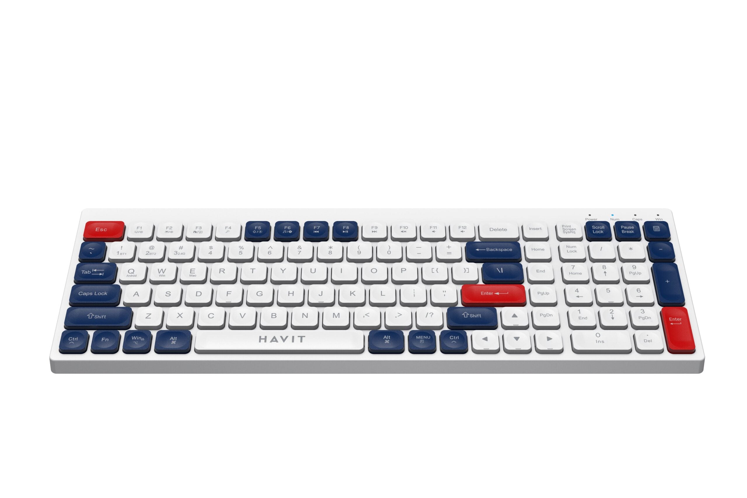 Combinação de Teclado e Mouse Sem Fio Havit KB830WB