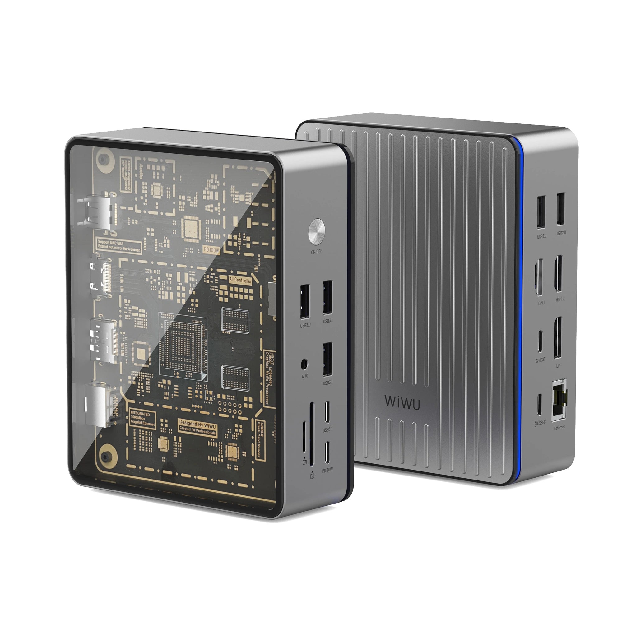 WiWU Matrix 16 in 1 Docking Station - Grey