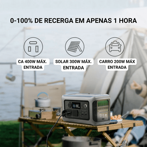 Estação de Energia Portátil ALLPOWERS R600 - 600W