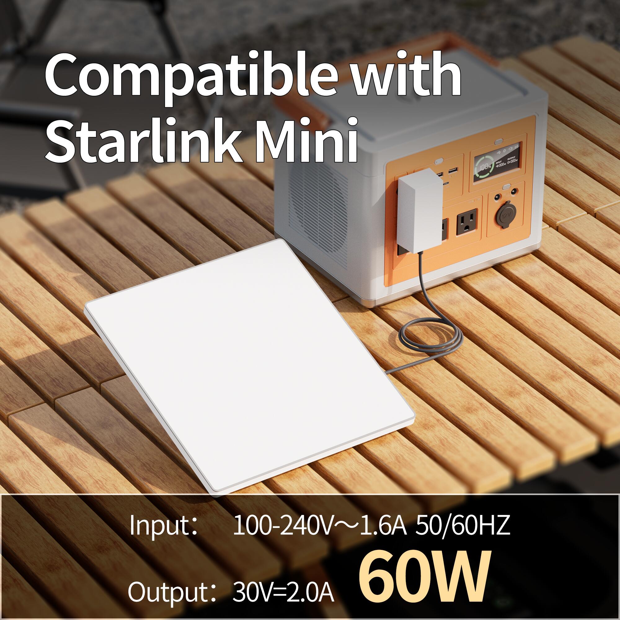 Starlink Mini AC para DC Substituição de Fonte de Alimentação 60W 30V 2A