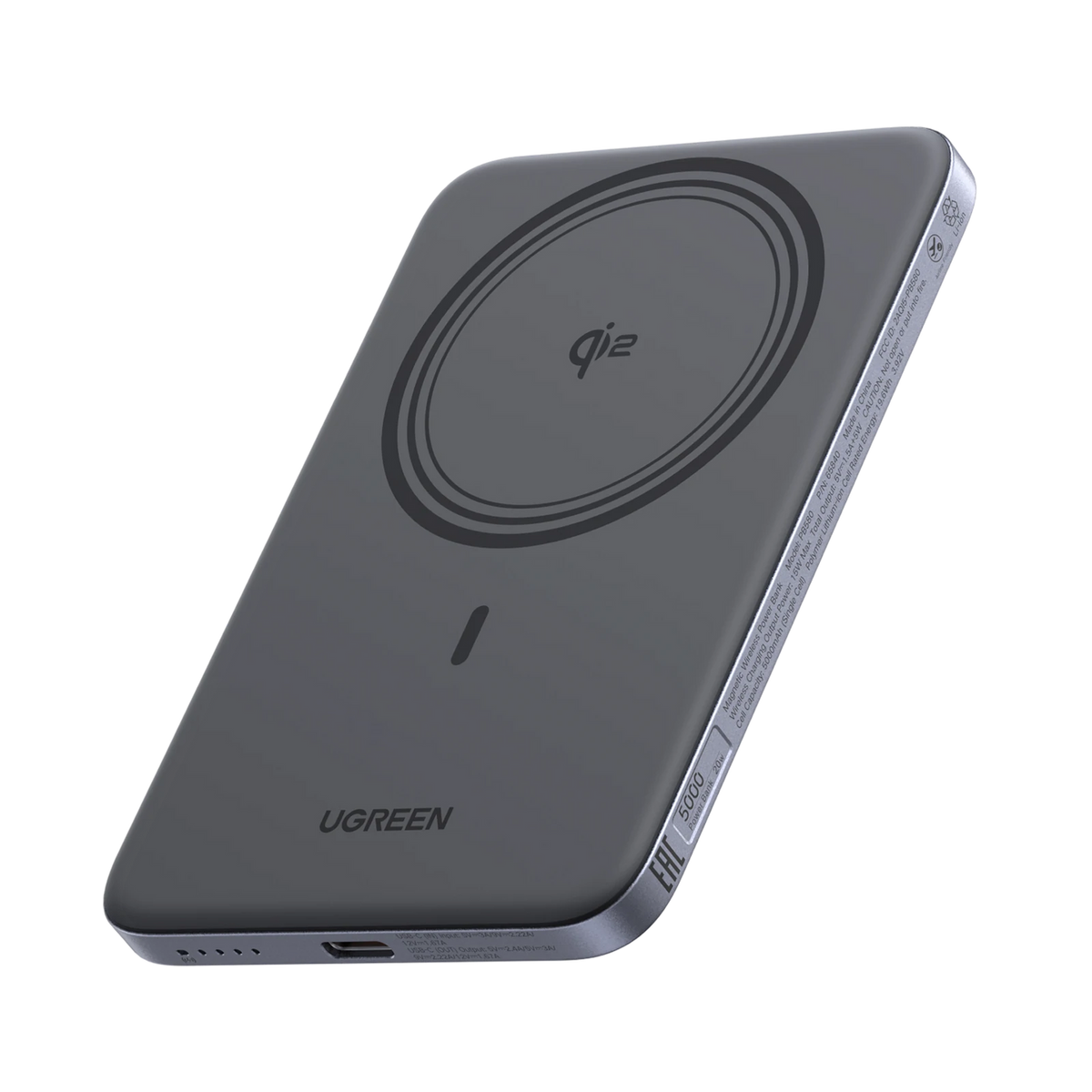 Power Bank UGREEN Magflow Air 5000mAh Qi2 15W, Ultrafino de 8,6 mm (Azul Star Light) 95931B