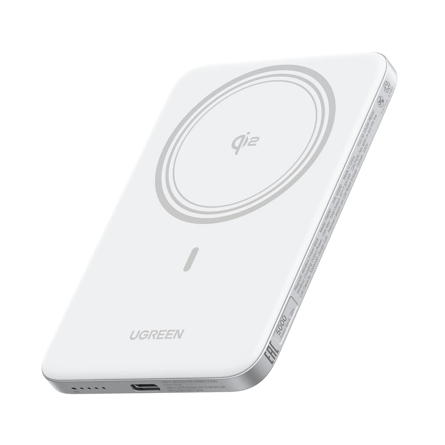 Power Bank UGREEN Magflow Air 5000mAh Qi2 15W, Ultrafino de 8,6 mm (Azul Star Light) 95931B