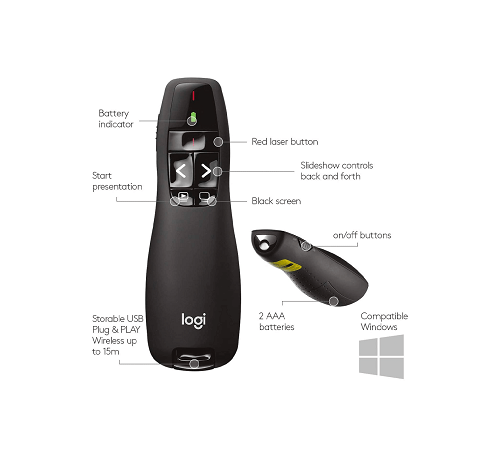 Logitech R400 910-001354 Presenter w/Laser Pointer