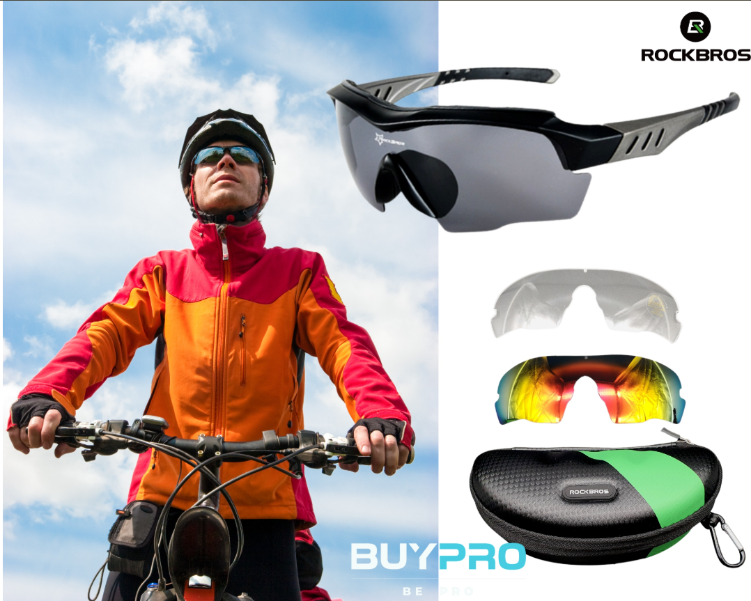 Óculos Polarizados Esportivos para Corrida - Leves e com Design Aerodinâmico ROCKBROS 10037