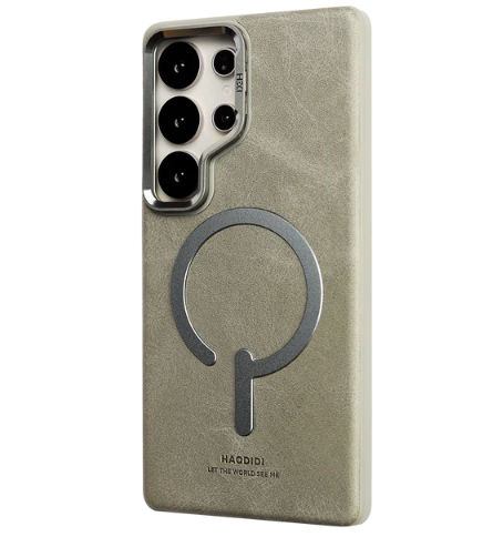Capa MagSafe de couro da HDD Samsung s24 ultra
