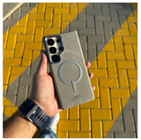 Capa MagSafe de couro da HDD Samsung s24 ultra