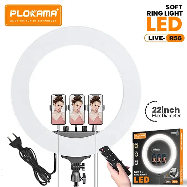 Soft LED Ring light 22inch Plokama R56