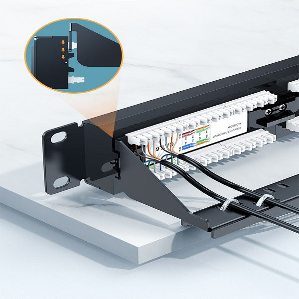 UGREEN Cat 6 1U 24-Port UTP Patch Panel