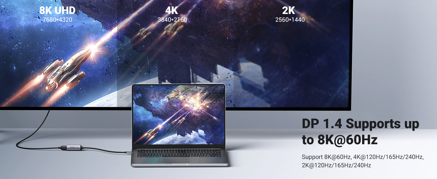 UGREEN 15575 8K@60Hz USB C to DisplayPort 1.4 Adapter