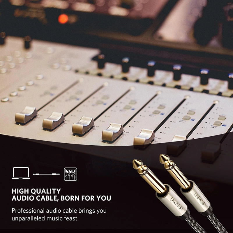 UGREEN 3 Meter 6.5mm Male to Male Audio Cable (Gray) – AV128 – 10639