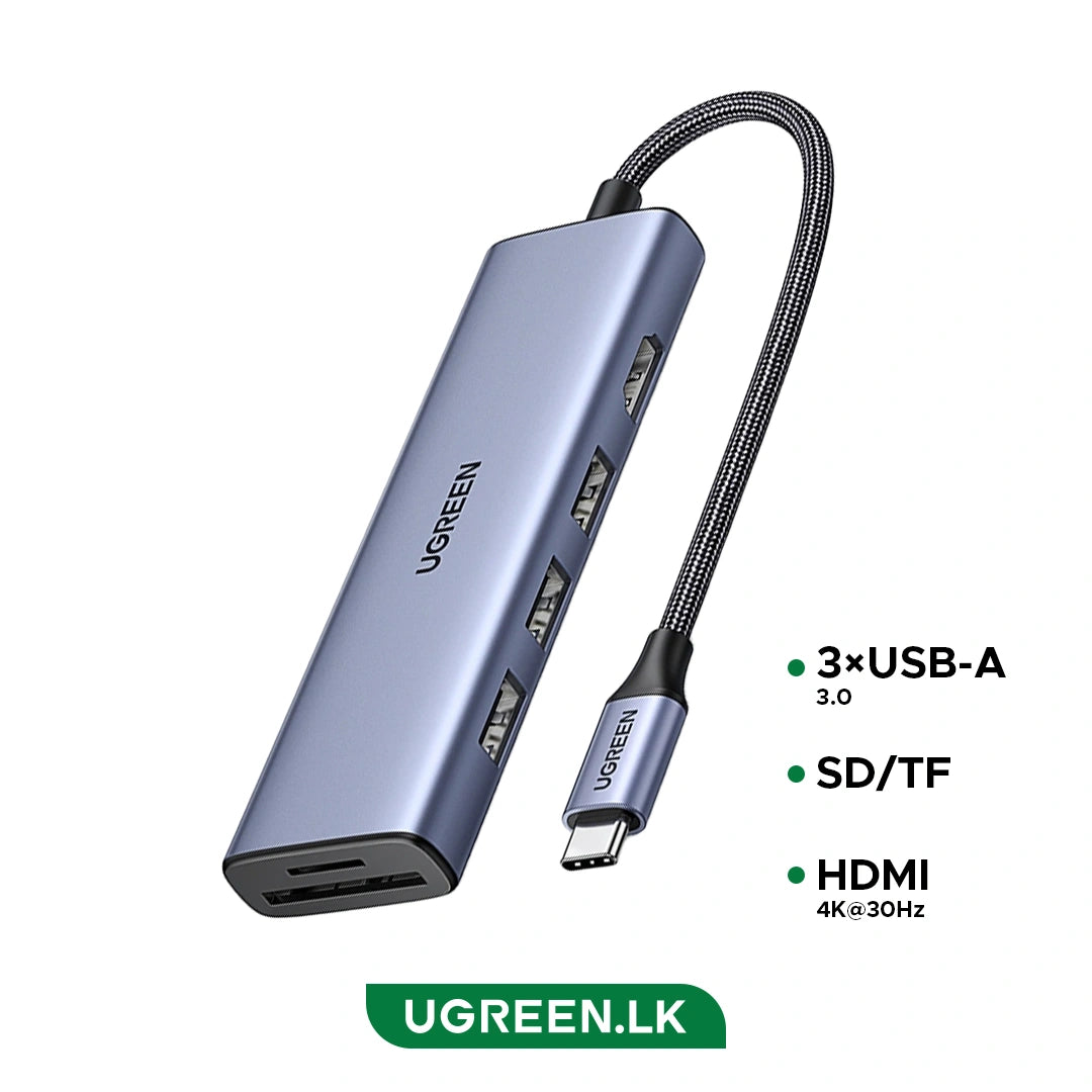 UGREEN 6 – in – 1 Converter Hub Type-C – CM511 – 20956A