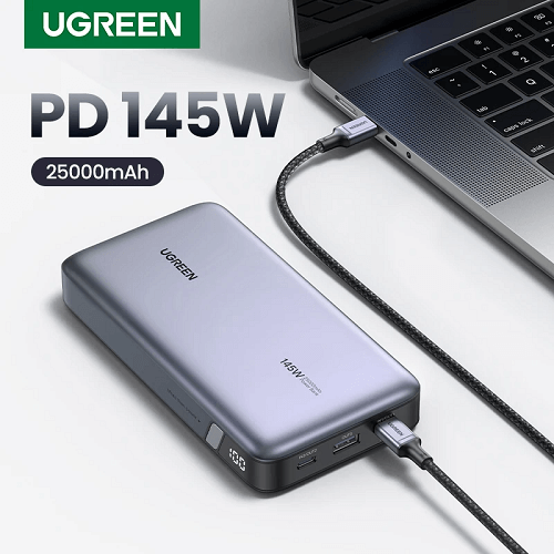 UGREEN 145W Power Bank 25000mAh Carregador portátil USB