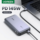 UGREEN 145W Power Bank 25000mAh Carregador portátil USB