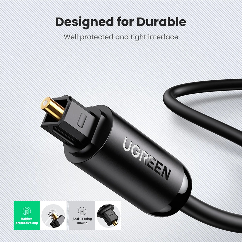 UGREEN 3 Meter Toslink Optical Audio Cable