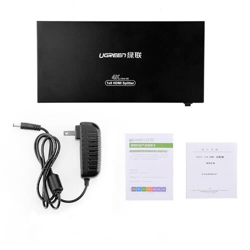 Ugreen 40203EU Amplificador Splitter 1 em 8 saída 1080p HDMI FULL HD