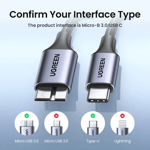 Ugreen Cabo USB Tipo C - micro USB Tipo B