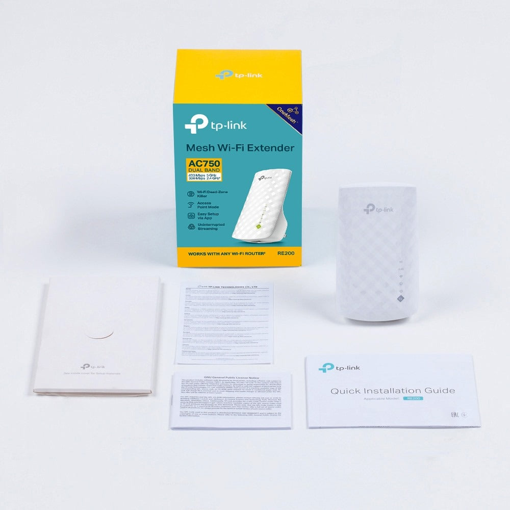 TP-Link RE200 AC750 Mesh Wi-Fi Range Extender