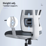MID BACK OFFICE CHAIR A16-M WHITE