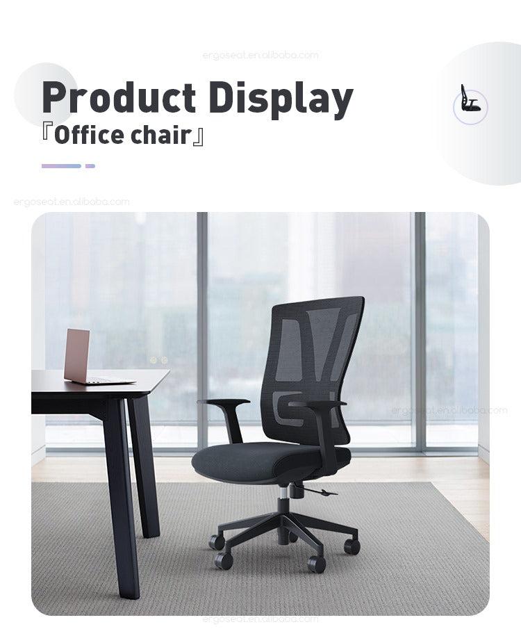 MID BACK OFFICE CHAIR A16-M BLACK