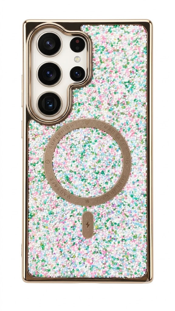 Capa AIBEEV Glitter MagSafe com Proteção de Câmara para Samsung Galaxy S26 Ultra