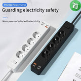 EXTENSAO wiwu POWER STRIP USB-C/ USB-A PRETA 1.6 DP 20W