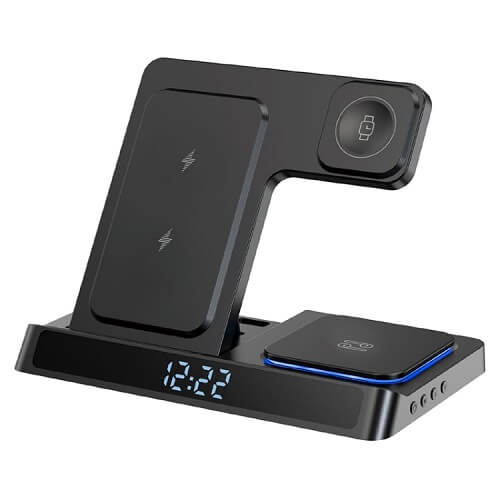 WIWU Wi-W006 5 in 1 15W Wireless Charger (Black)