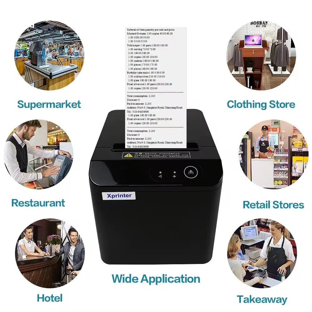 Xprinter XP-T80Q USB+LAN Receipt Printer 80mm
