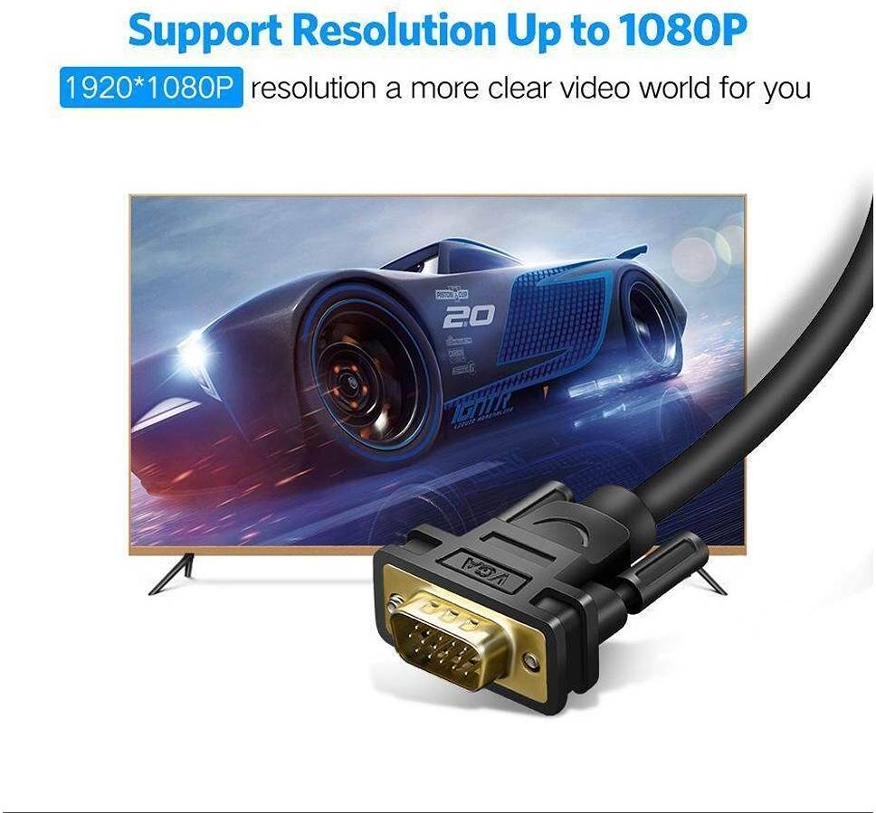 UGREEN 1080P 60Hz HDMI Male to VGA Male 1.5-Meters