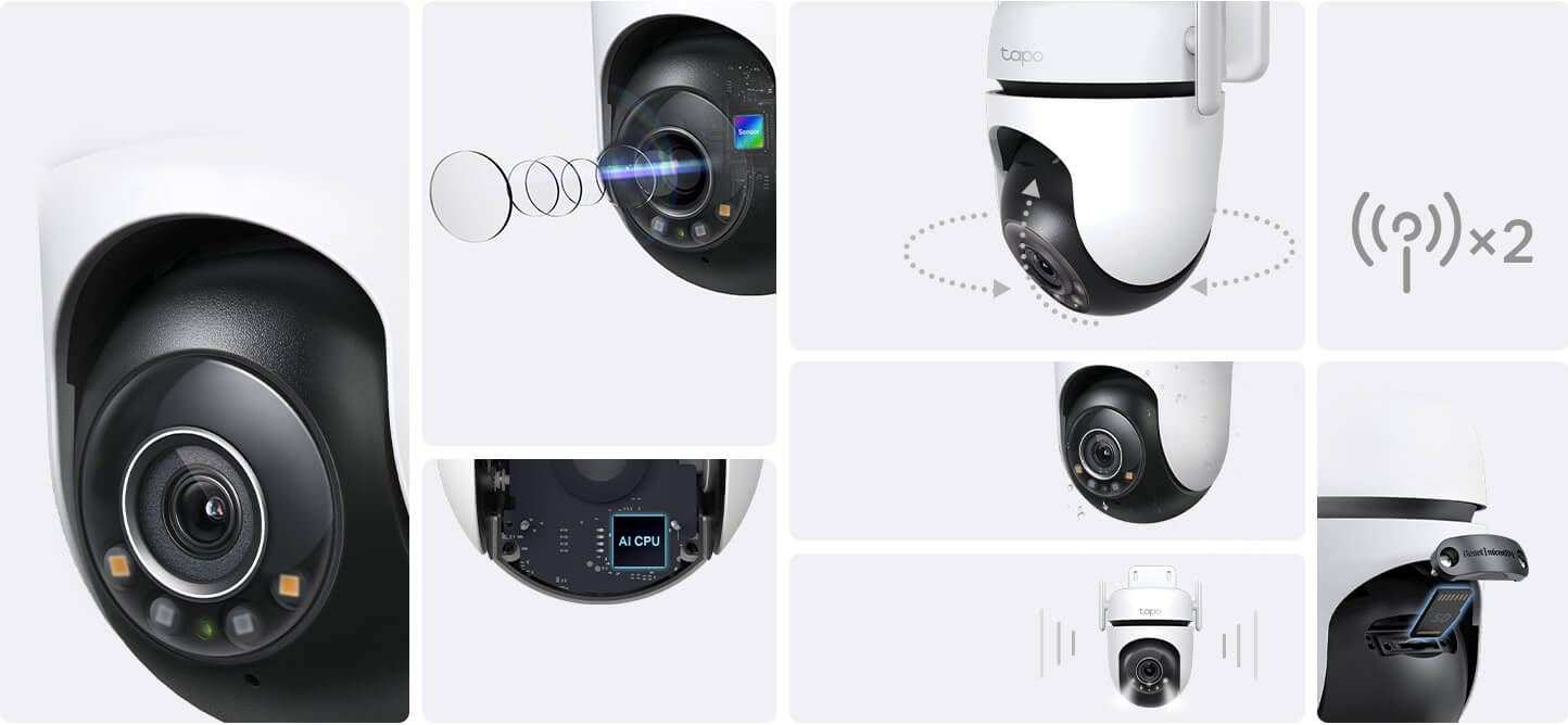 TP-Link Tapo C520WS – Câmara de Segurança Wi-Fi 2K QHD Pan/Tilt para Exterior