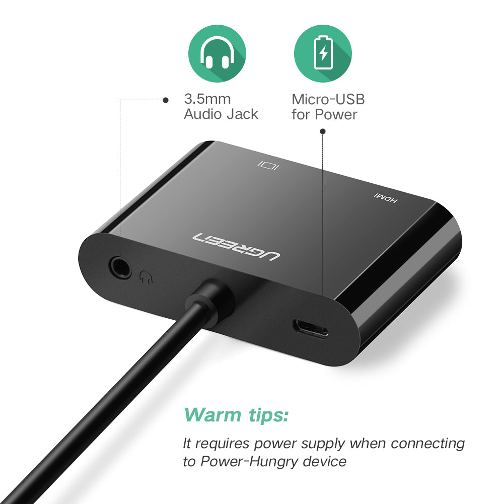 UGREEN 40744 HDMI to VGA+HDMI Converter