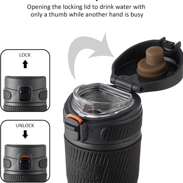 Garrafa térmica de 500ml c/canudo TKK-2033