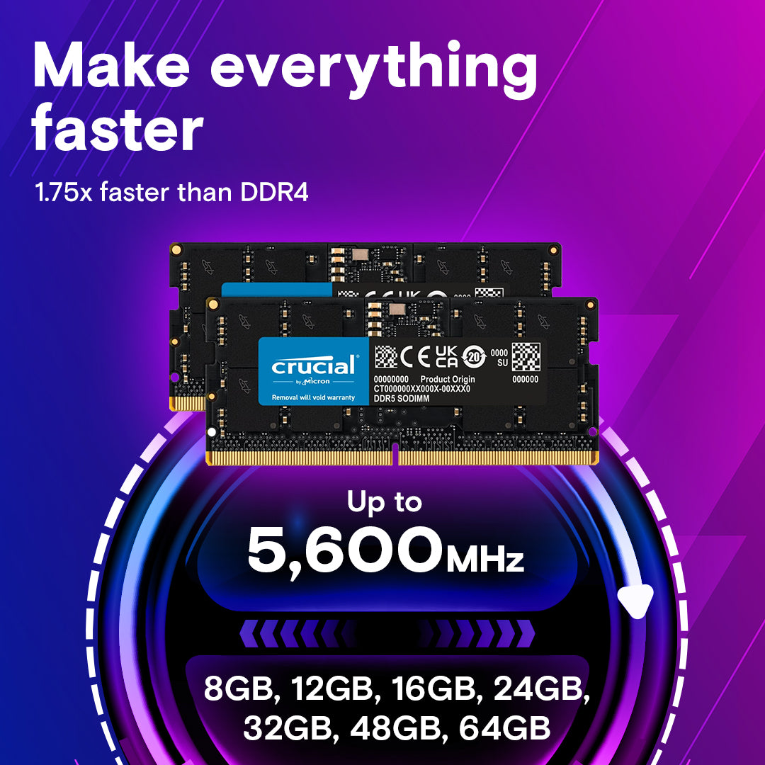 Crucial DDR5 SODIMM Notebook Memory