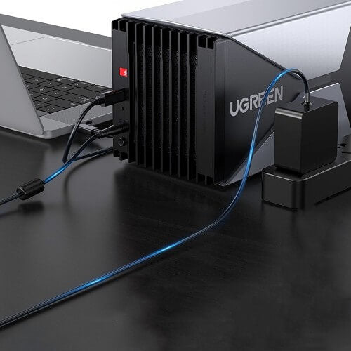 Ugreen Dual Bay Hard Drive Docking Station 2.5″ 3.5″ SATA HDD SSD External 4 RAID Disk Array Dock USB3.0 Hard Disk Base CM335