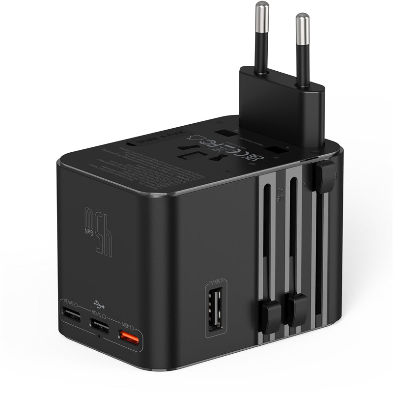 WiWU 45W GaN Universal Plug Adapter 2C+2*USB Wi-UA006