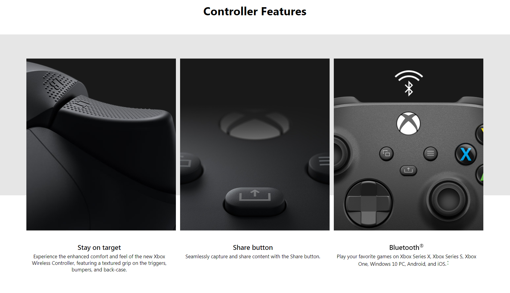 Microsoft Xbox Wireless Controller – Carbon Black