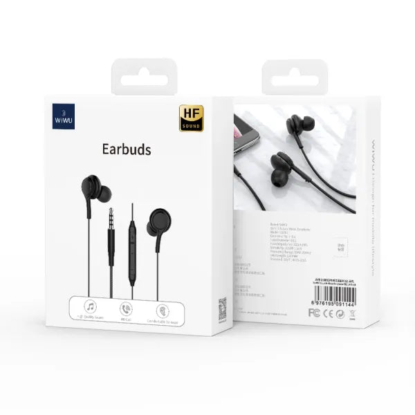 WiWU 3,5 mm Audio Jack EB310 Fones de ouvido estéreo com microfone