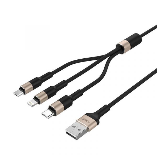 Havit H691 Cabo de Dados e Carregamento 3 em 1 de 1,2m
