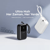 Banco de Potência Havit PB5215 PD20W Powerbank 10000mAh com Cabo USB-C e Lightning