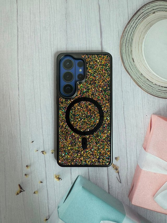 Capa AIBEEV Glitter MagSafe com Proteção de Câmara para Samsung Galaxy S26 Ultra
