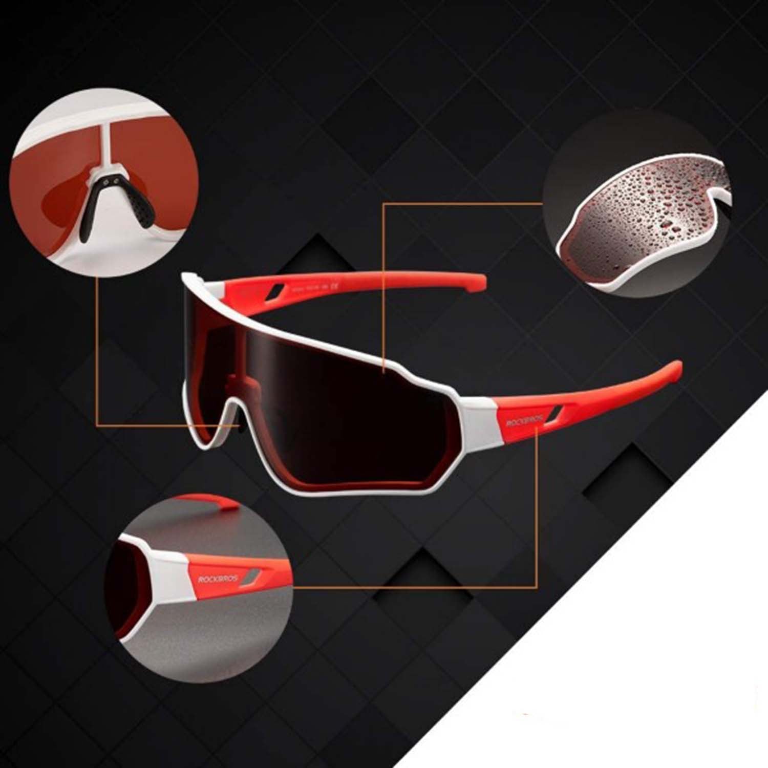 Rockbros bicycle cycliing shades sports glasses bike MTB 10162