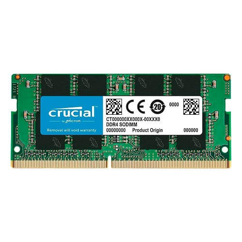 RAM DDR4 3200MHz CL22 (2933MHz ou 2666MHz) Crucial Laptop